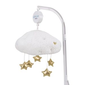 Little Love: White Sherpa Cloud Musical Mobile